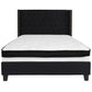Riverdale Full Size Tufted Upholstered Platform Bed In Black Fabric With Memory Foam Mattress By Flash Furniture | Beds | Modishstore - 3