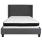Riverdale Full Size Tufted Upholstered Platform Bed In Dark Gray Fabric With Memory Foam Mattress By Flash Furniture | Beds | Modishstore - 3