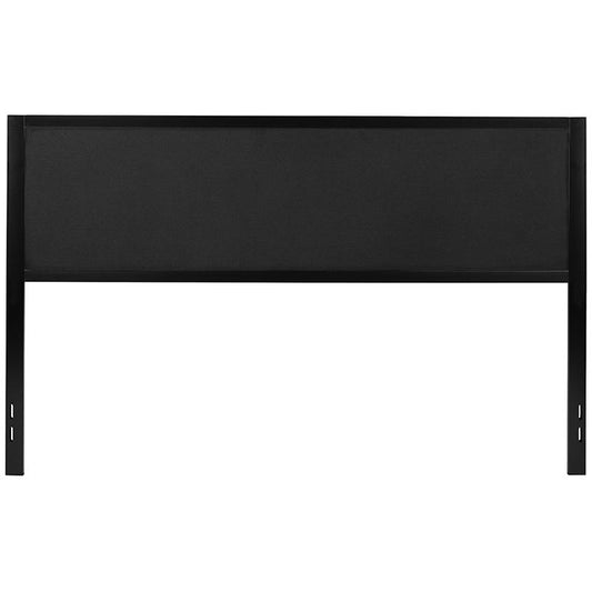 Melbourne Metal Upholstered King Size Headboard In Black Fabric By Flash Furniture | Headboards | Modishstore - 2