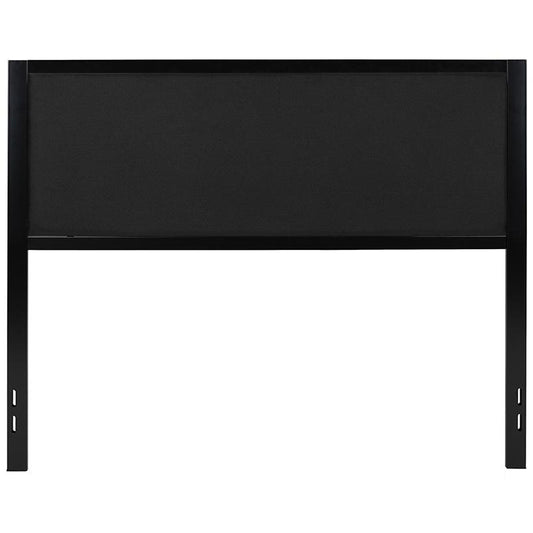 Melbourne Metal Upholstered Queen Size Headboard In Black Fabric By Flash Furniture | Headboards | Modishstore