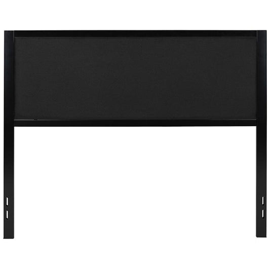 Melbourne Metal Upholstered Queen Size Headboard In Black Fabric By Flash Furniture | Headboards | Modishstore - 1