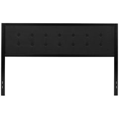 Bristol Metal Tufted Upholstered King Size Headboard In Black Fabric By Flash Furniture