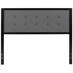 Bristol Metal Tufted Upholstered Queen Size Headboard In Dark Gray Fabric By Flash Furniture