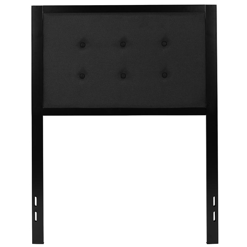 Bristol Metal Tufted Upholstered Twin Size Headboard In Black Fabric By Flash Furniture | Headboards | Modishstore
