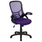 High Back Purple Mesh Ergonomic Swivel Office Chair With Black Frame And Flip-Up Arms By Flash Furniture | Office Chairs | Modishstore
