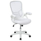 High Back White Mesh Ergonomic Swivel Office Chair With White Frame And Flip-Up Arms By Flash Furniture | Office Chairs | Modishstore - 1