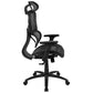 Ergonomic Mesh Office Chair With 2-To-1 Synchro-Tilt, Adjustable Headrest, Lumbar Support, And Adjustable Pivot Arms In Black By Flash Furniture | Office Chairs | Modishstore - 3