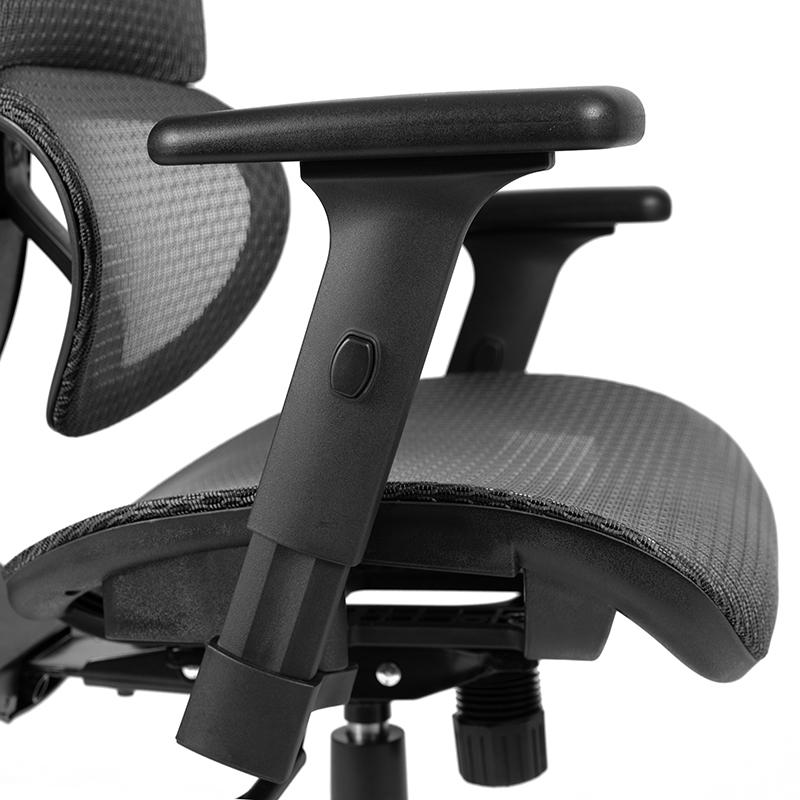 Ergonomic Mesh Office Chair With 2-To-1 Synchro-Tilt, Adjustable Headrest, Lumbar Support, And Adjustable Pivot Arms In Gray By Flash Furniture | Office Chairs | Modishstore - 2