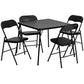 5 Piece Black Folding Card Table And Chair Set By Flash Furniture | Side Tables | Modishstore - 2