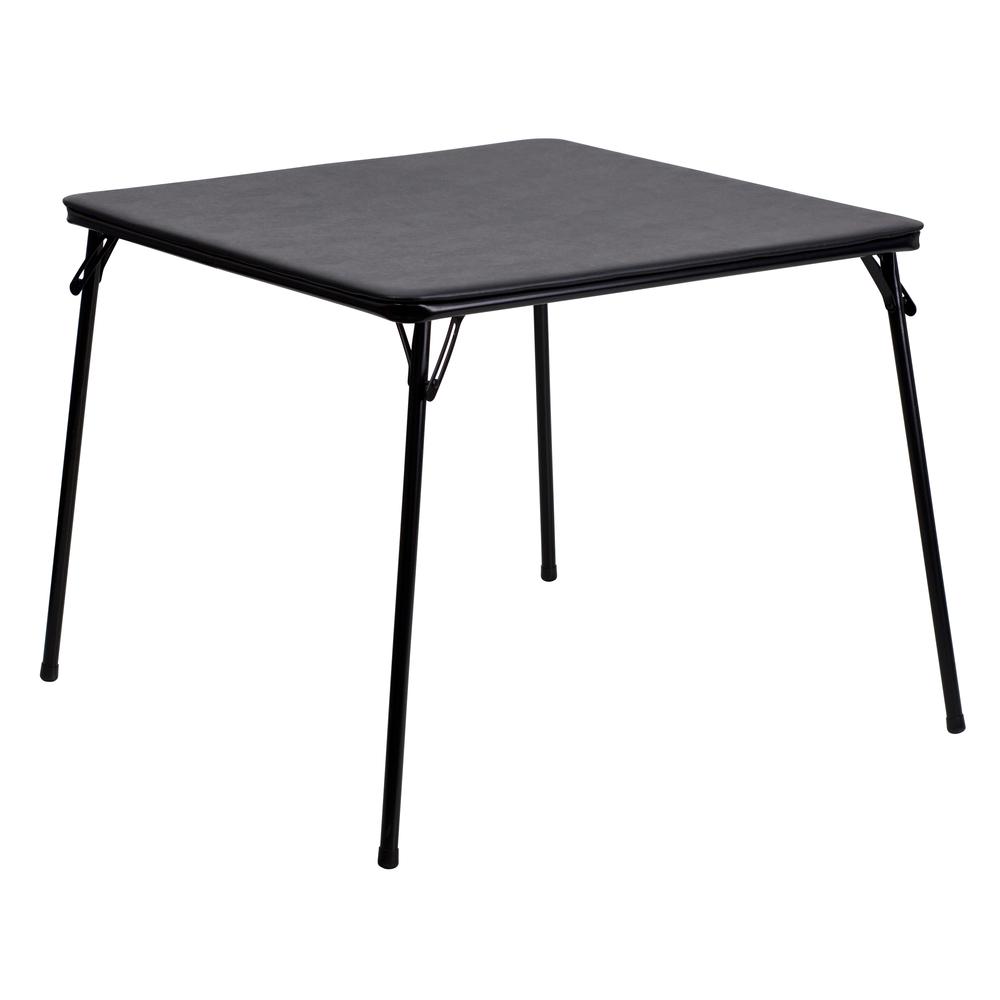 Black Folding Card Table By Flash Furniture | Side Tables | Modishstore - 1