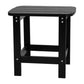 Charlestown All-Weather Poly Resin Wood Adirondack Side Table In Black By Flash Furniture | Side Tables | Modishstore - 2