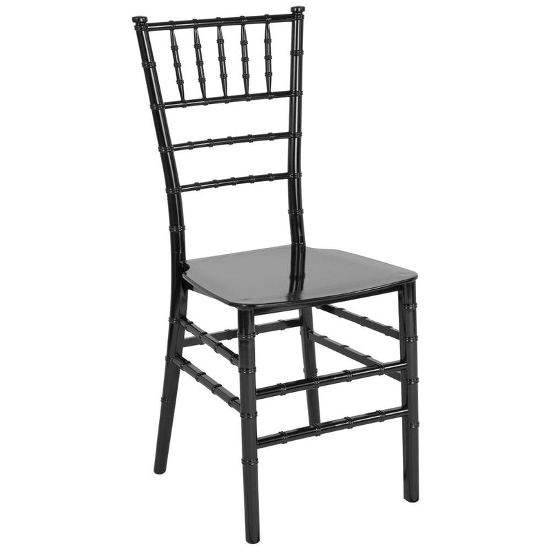 Hercules Series Black Resin Stacking Chiavari Chair By Flash Furniture | Side Chairs | Modishstore - 1