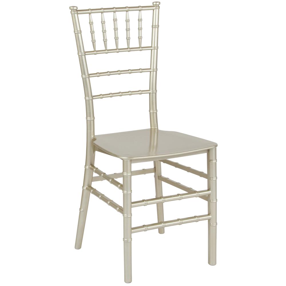 Hercules Series Champagne Resin Stacking Chiavari Chair By Flash Furniture | Side Chairs | Modishstore - 1