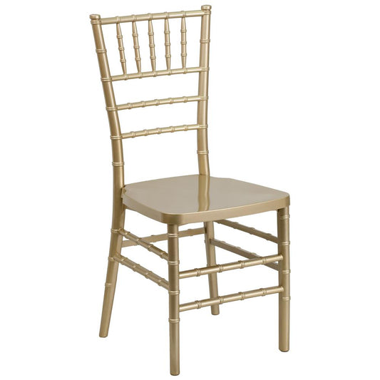 Hercules Premium Series Gold Resin Stacking Chiavari Chair By Flash Furniture | Dining Chairs | Modishstore