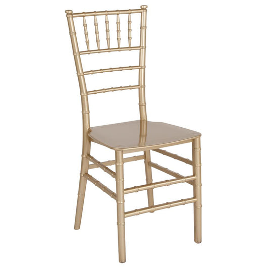 Hercules Series Gold Resin Stacking Chiavari Chair By Flash Furniture | Side Chairs | Modishstore