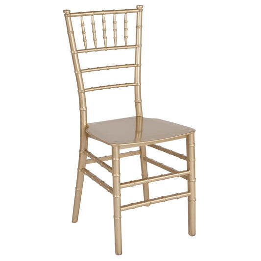 Hercules Series Gold Resin Stacking Chiavari Chair By Flash Furniture | Side Chairs | Modishstore - 1