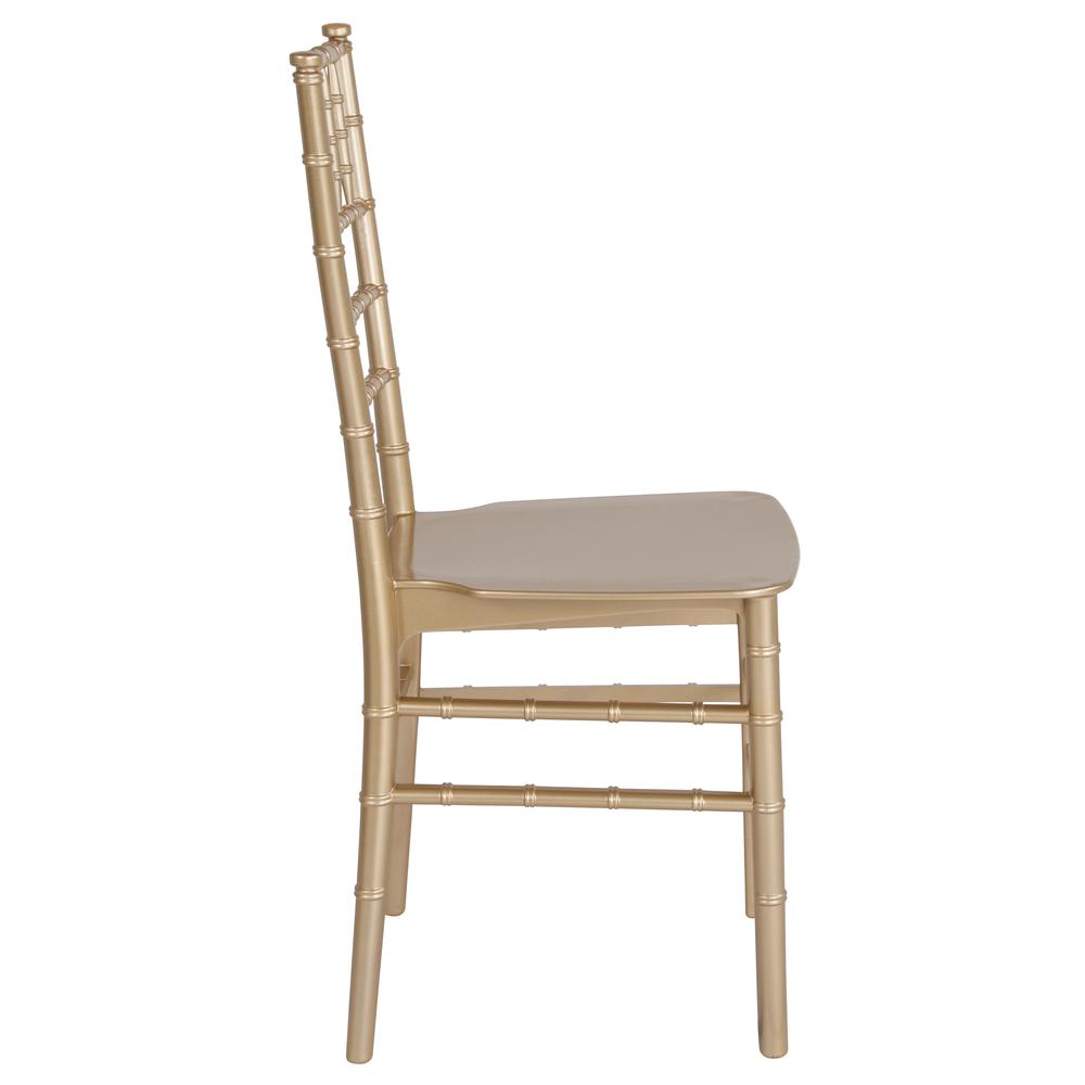 Hercules Series Gold Resin Stacking Chiavari Chair By Flash Furniture | Side Chairs | Modishstore - 2