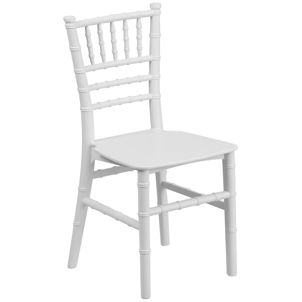 Kids White Resin Chiavari Chair By Flash Furniture | Dining Chairs | Modishstore - 1