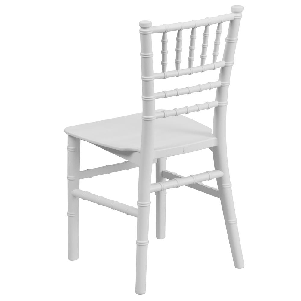 Kids White Resin Chiavari Chair By Flash Furniture | Dining Chairs | Modishstore - 3