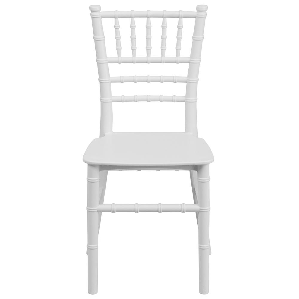 Kids White Resin Chiavari Chair By Flash Furniture | Dining Chairs | Modishstore - 4