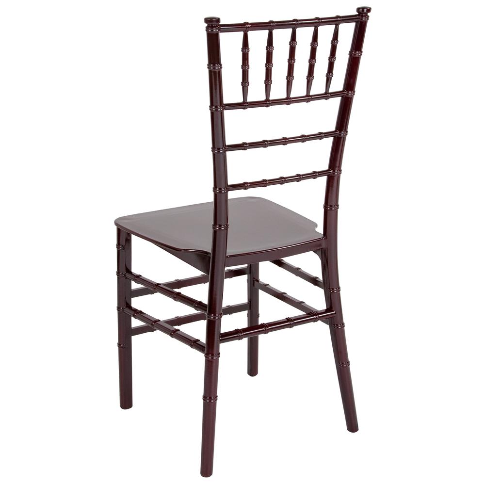 Hercules Series Mahogany Resin Stacking Chiavari Chair By Flash Furniture | Side Chairs | Modishstore - 3