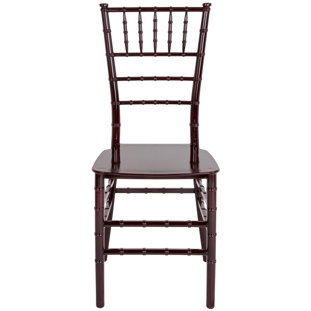 Hercules Series Mahogany Resin Stacking Chiavari Chair By Flash Furniture | Side Chairs | Modishstore - 4
