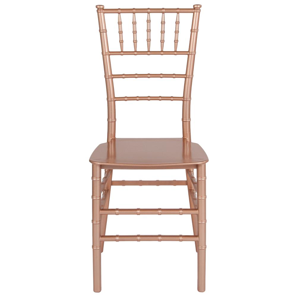 Hercules Series Rose Gold Resin Stacking Chiavari Chair By Flash Furniture | Side Chairs | Modishstore - 4