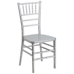 Hercules Premium Series Silver Resin Stacking Chiavari Chair By Flash Furniture