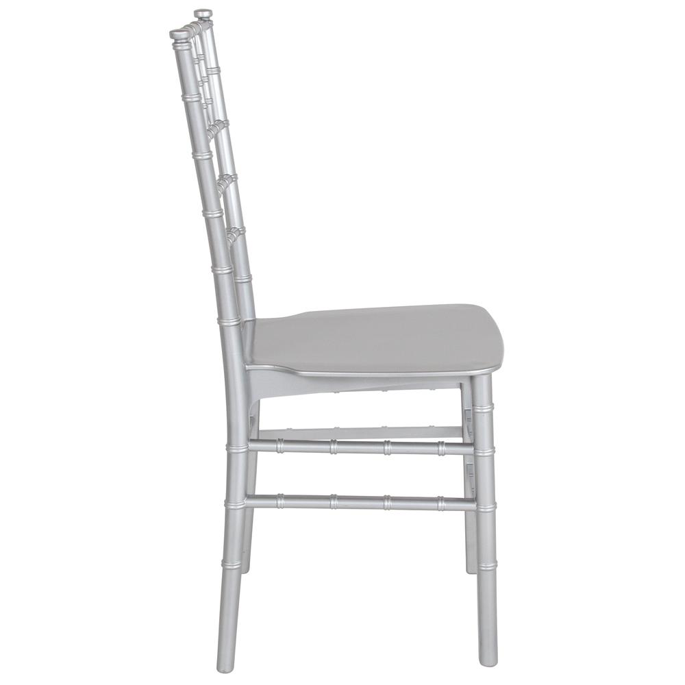 Hercules Series Silver Resin Stacking Chiavari Chair By Flash Furniture | Side Chairs | Modishstore - 2