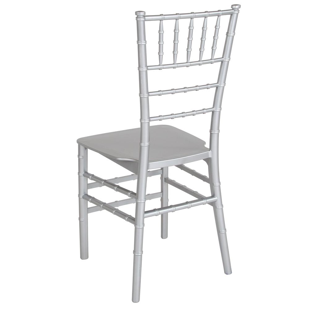 Hercules Series Silver Resin Stacking Chiavari Chair By Flash Furniture | Side Chairs | Modishstore - 3