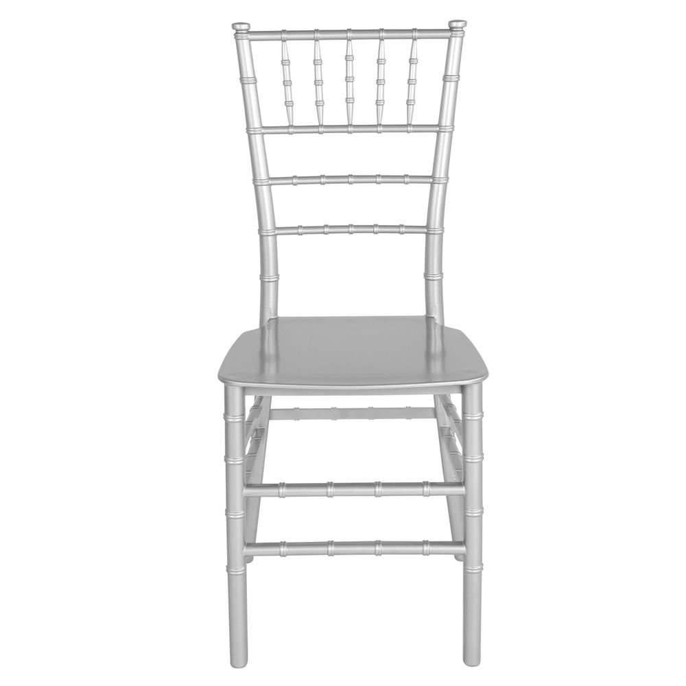 Hercules Series Silver Resin Stacking Chiavari Chair By Flash Furniture | Side Chairs | Modishstore - 4