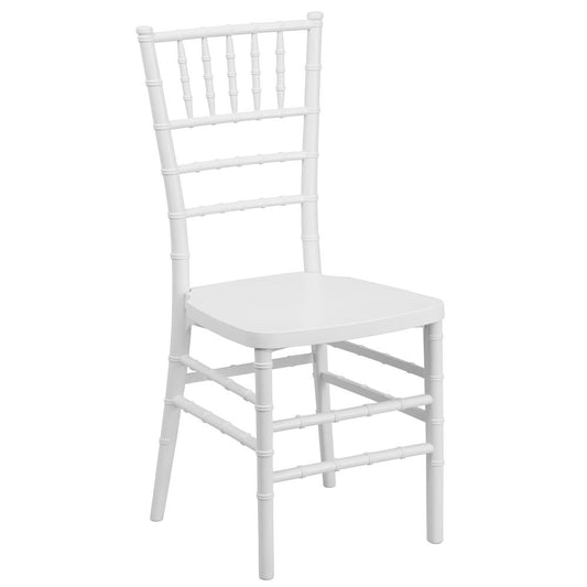 Hercules Premium Series White Resin Stacking Chiavari Chair By Flash Furniture | Dining Chairs | Modishstore - 1