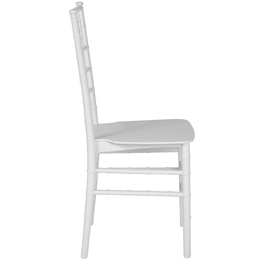 Hercules Series White Resin Stacking Chiavari Chair By Flash Furniture | Side Chairs | Modishstore - 2