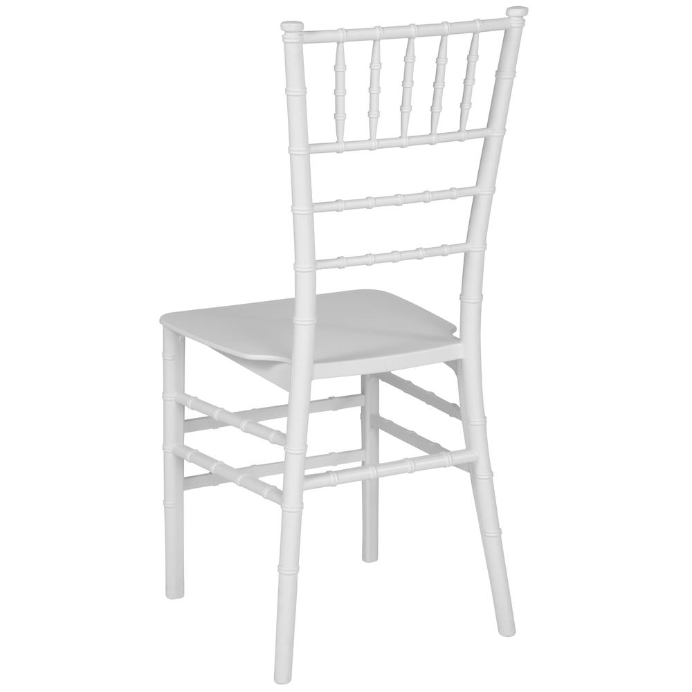 Hercules Series White Resin Stacking Chiavari Chair By Flash Furniture | Side Chairs | Modishstore - 3