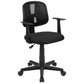Flash Fundamentals Mid-Back Black Mesh Swivel Task Office Chair With Pivot Back And Arms, Bifma Certified By Flash Furniture | Office Chairs | Modishstore - 1