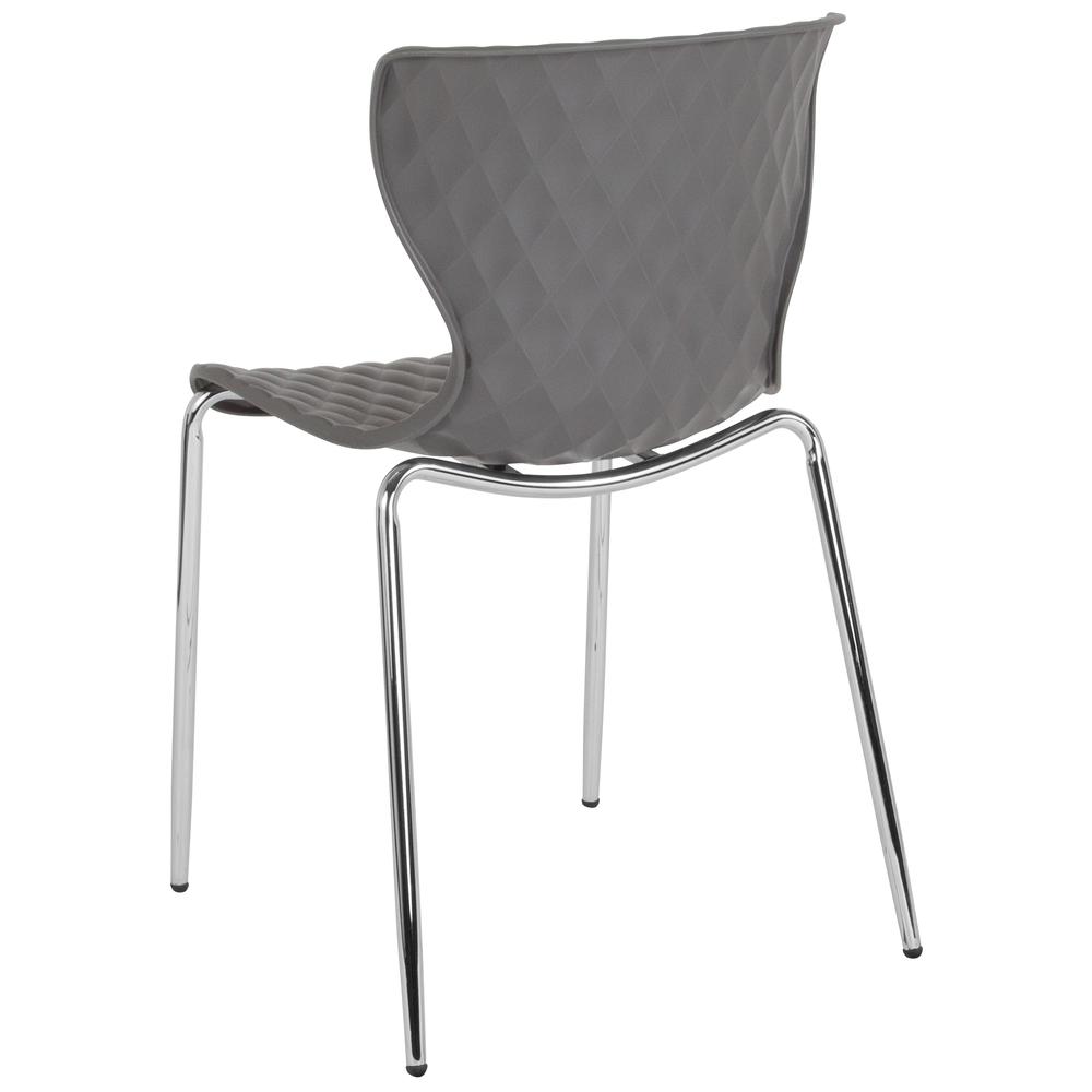 Lowell Contemporary Design Gray Plastic Stack Chair By Flash Furniture | Side Chairs | Modishstore - 3