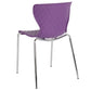 Lowell Contemporary Design Purple Plastic Stack Chair By Flash Furniture | Side Chairs | Modishstore - 3