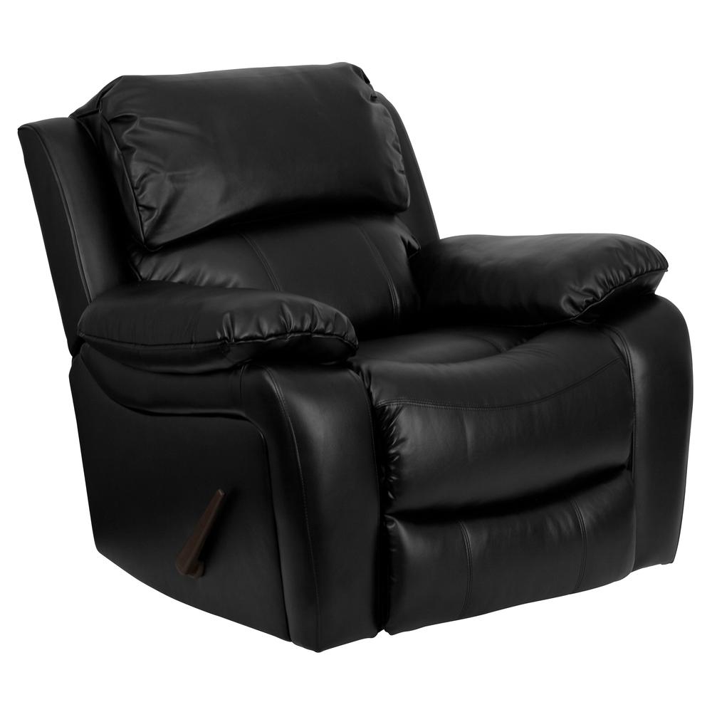 Black Leathersoft Rocker Recliner By Flash Furniture | Recliners | Modishstore - 1