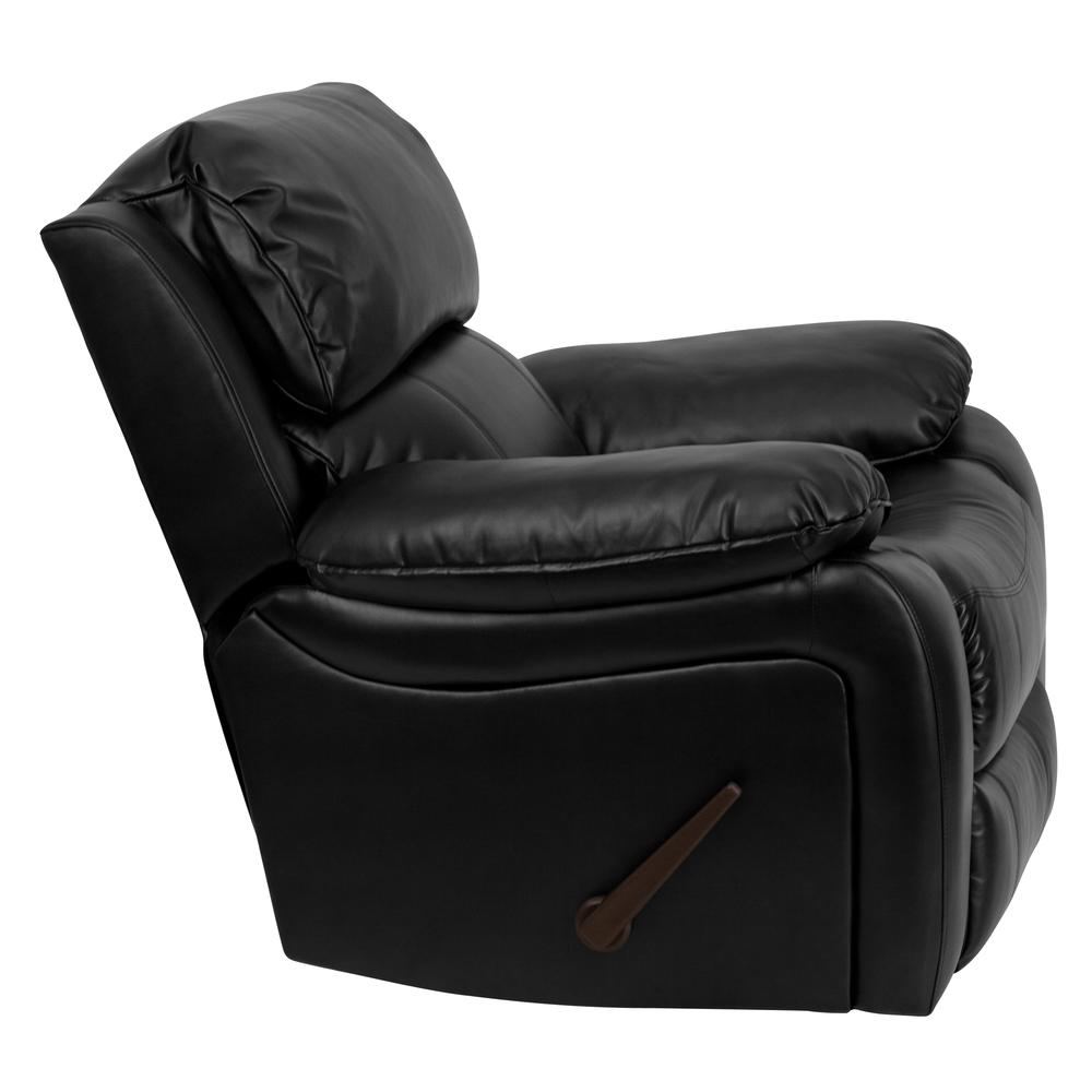 Black Leathersoft Rocker Recliner By Flash Furniture | Chairs & Recliners | Modishstore - 2