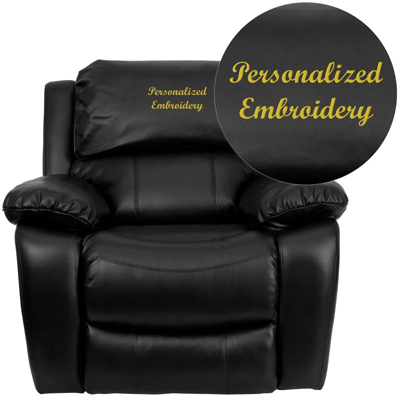 Personalized Black Leathersoft Rocker Recliner By Flash Furniture | Chairs & Recliners | Modishstore