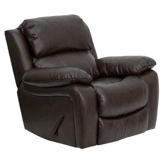Brown Leathersoft Rocker Recliner By Flash Furniture | Chairs & Recliners | Modishstore