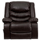 Plush Brown Leathersoft Lever Rocker Recliner With Padded Arms By Flash Furniture | Recliners | Modishstore - 4