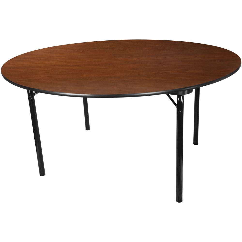Advantage 5 Ft. Round High Pressure Laminate Folding Banquet Table By Flash Furniture | Side Tables | Modishstore - 1