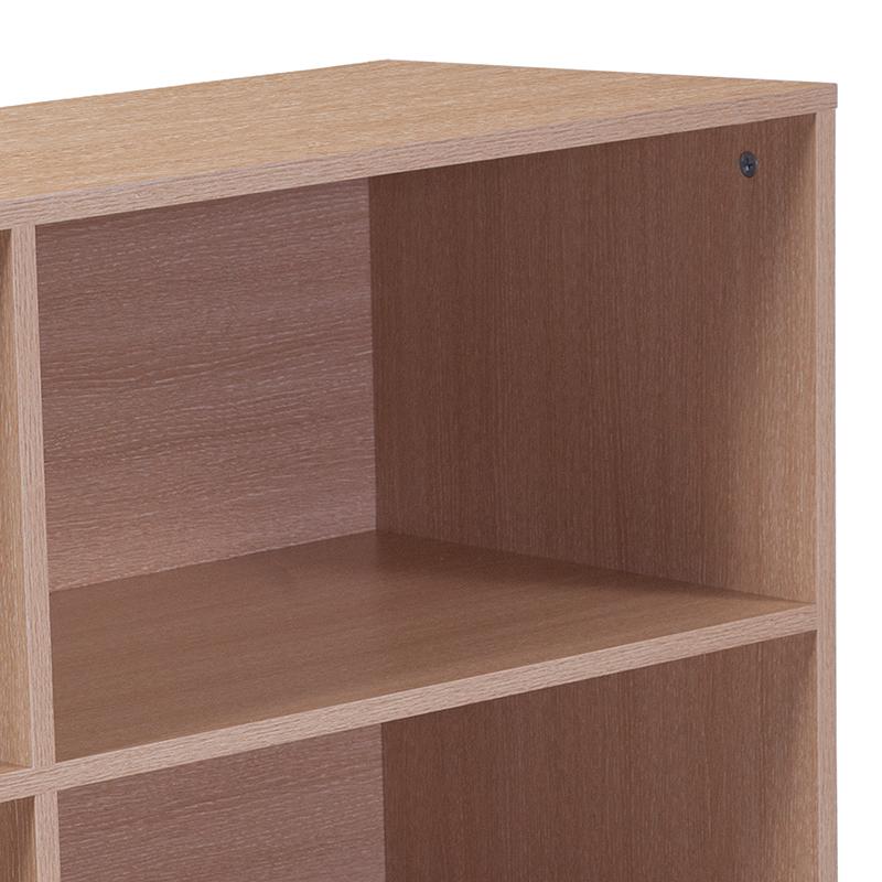 Dudley 4 Shelf 29.5"H Open Bookcase Storage In Oak Wood Grain Finish By Flash Furniture | Bookcases | Modishstore - 4