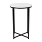 Hampstead Collection End Table - Modern White Finish Accent Table With Crisscross Matte Black Frame By Flash Furniture | End Tables | Modishstore