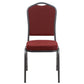 Hercules Series Crown Back Stacking Banquet Chair In Burgundy Patterned Fabric - Silver Vein Frame By Flash Furniture | Side Chairs | Modishstore - 4