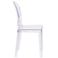 Ghost Chair With Oval Back In Transparent Crystal By Flash Furniture | Dining Chairs | Modishstore - 2