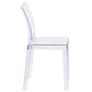 Ghost Chair With Square Back In Transparent Crystal By Flash Furniture | Dining Chairs | Modishstore - 2