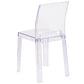 Ghost Chair With Square Back In Transparent Crystal By Flash Furniture | Dining Chairs | Modishstore - 3