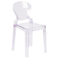 Ghost Chair With Tear Back In Transparent Crystal By Flash Furniture | Dining Chairs | Modishstore - 1